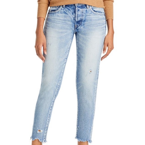 Moussy Vintage Keller Distressed Tapered Ankle Jeans